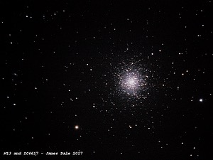 M13 and IC4617, by James Dale