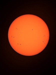 The Sun with sun spots, by Mike Kirkham