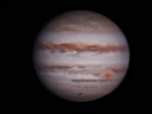 Jupiter with Gannymede crossing, by Paul Foreman
