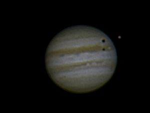 Transit of Jupiter's moons, by David Murton