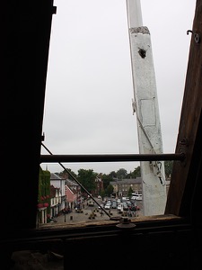 The Athenaeum flagpole from the observatory hatch